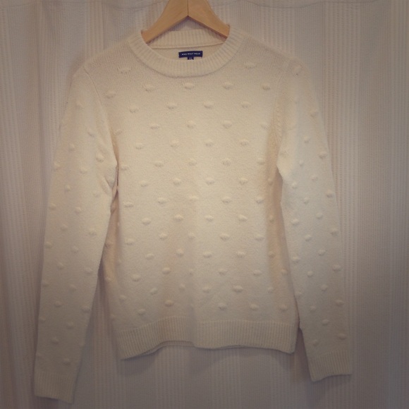 Who What Wear Sweaters - Crewneck Popcorn Stitch Pullover Sweater Cream XS